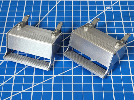 Pair Aluminum factory style Side Box Step Tamiya R/C 1/14 King Grand Knight Hauler Globeliner