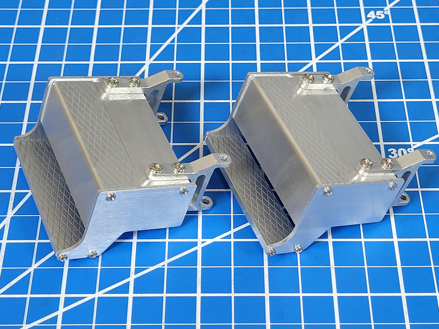 Pair Aluminum factory style Side Box Step Tamiya R/C 1/14 King Grand Knight Hauler Globeliner