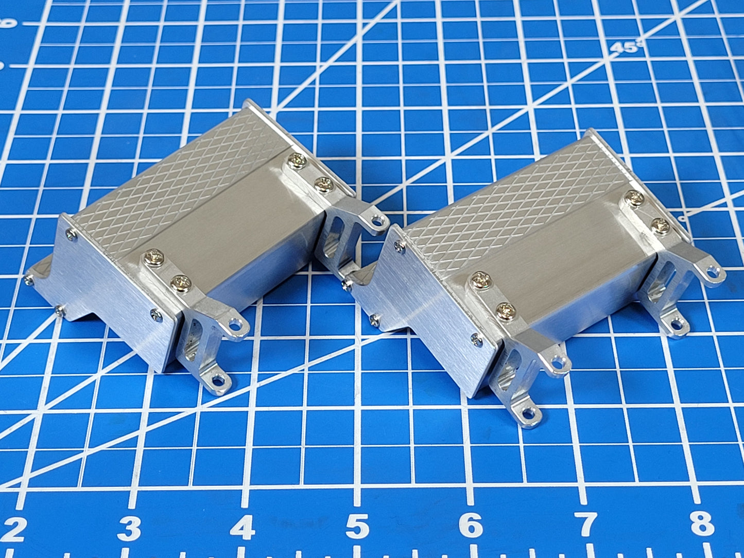 Pair Aluminum factory style Side Box Step Tamiya R/C 1/14 King Grand Knight Hauler Globeliner