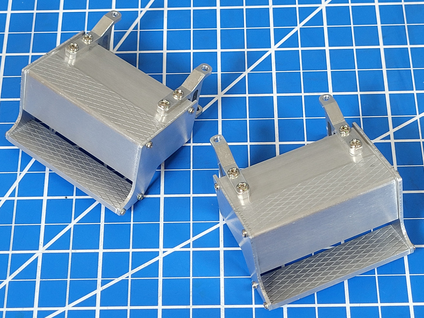 Pair Aluminum factory style Side Box Step Tamiya R/C 1/14 King Grand Knight Hauler Globeliner
