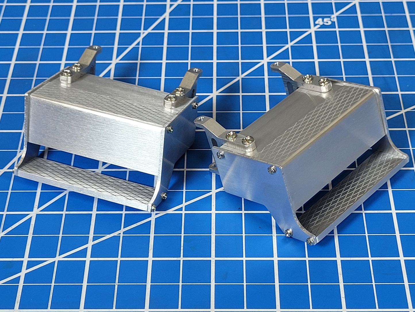 Pair Aluminum factory style Side Box Step Tamiya R/C 1/14 King Grand Knight Hauler Globeliner