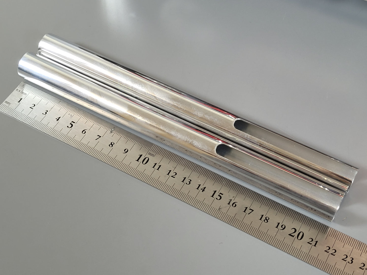 Tamiya Aluminum Pair 21.5cm Long Exhaust Pipe Stack RC 1/14 King Grand Hauler