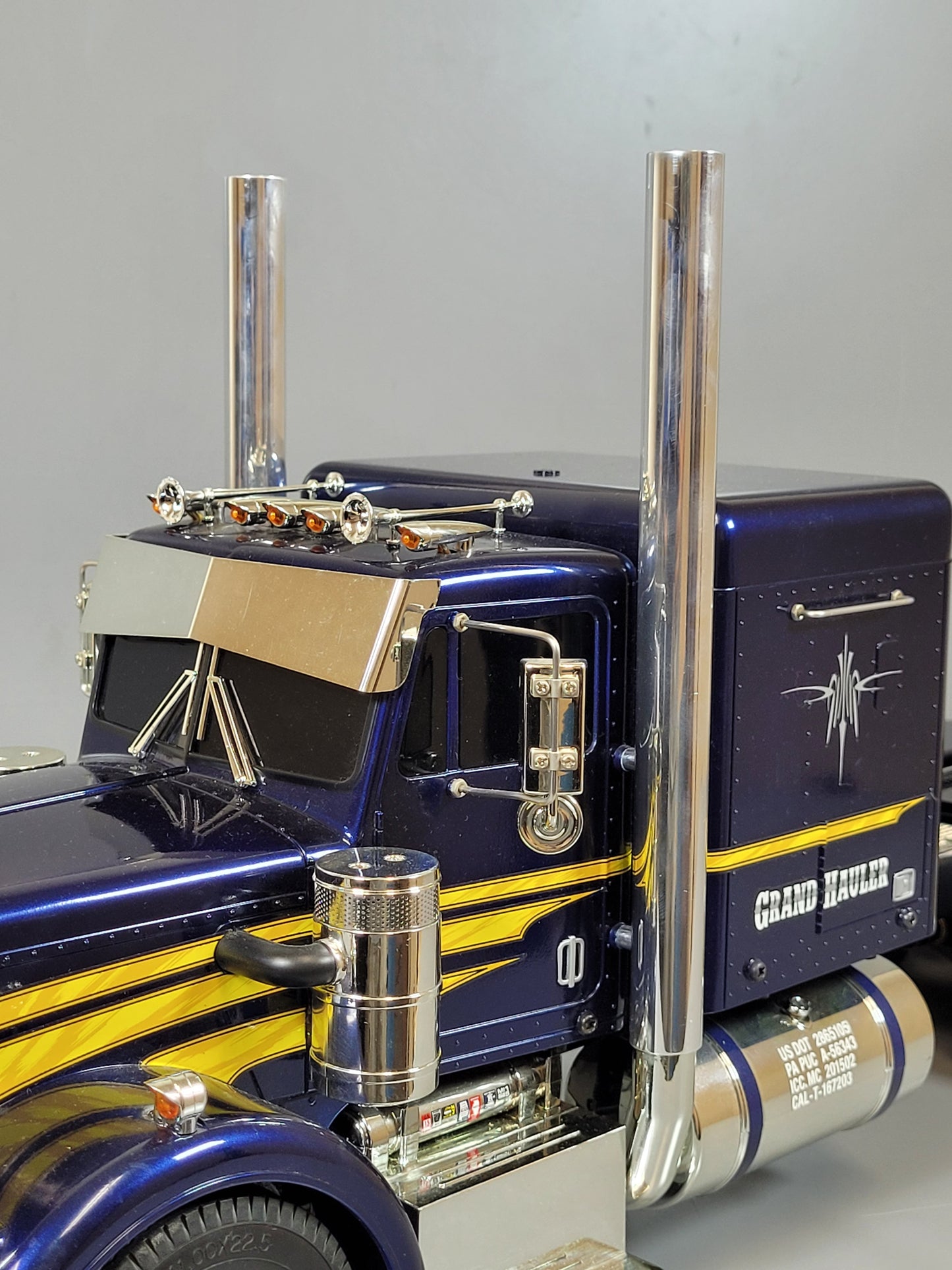 Tamiya Aluminum Pair 21.5cm Long Exhaust Pipe Stack RC 1/14 King Grand Hauler