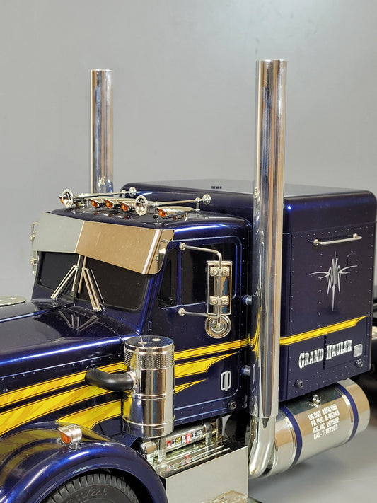 Tamiya Aluminum Pair 21.5cm Long Exhaust Pipe Stack RC 1/14 King Grand Hauler