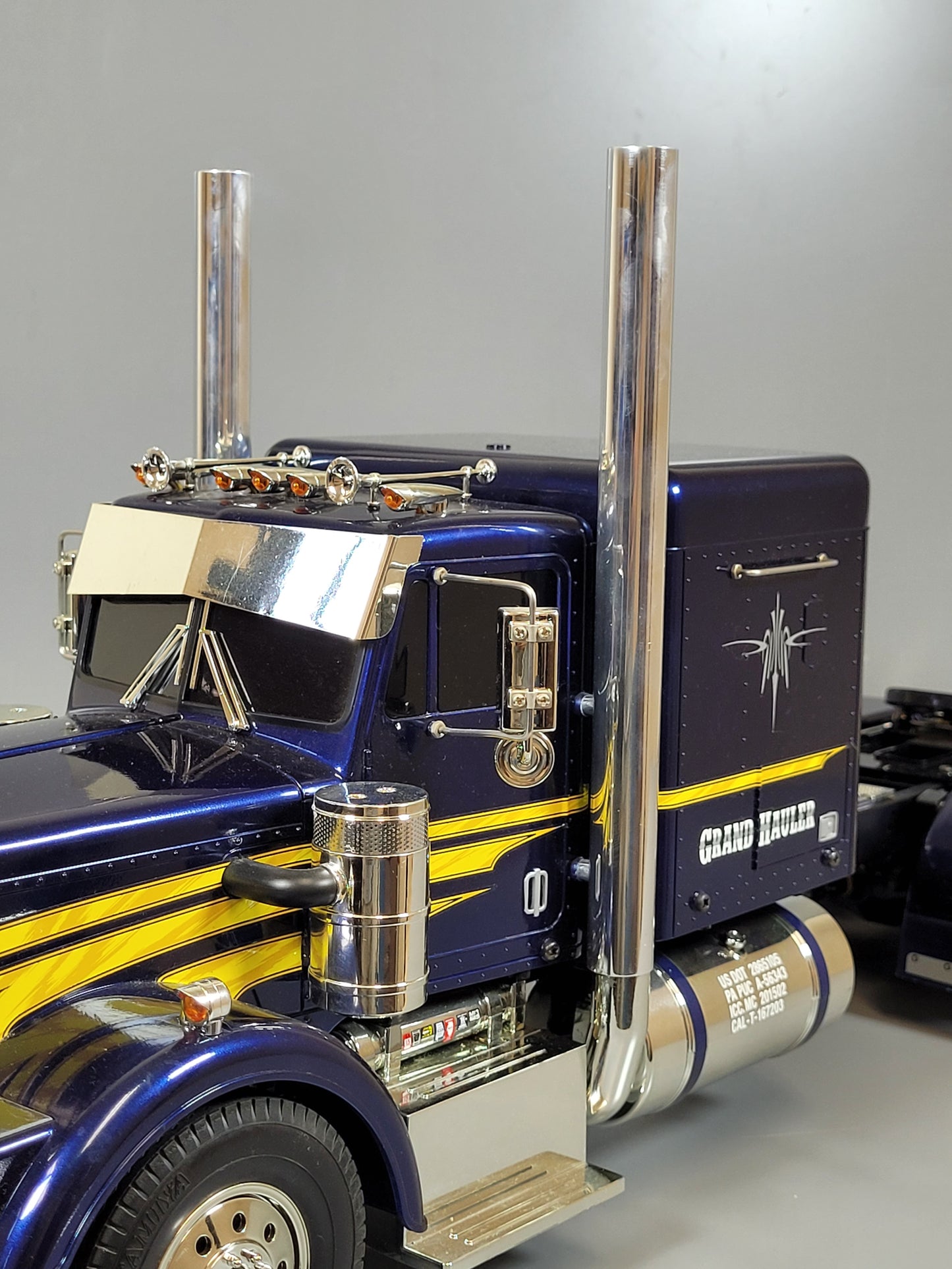 Tamiya Aluminum Pair 21.5cm Long Exhaust Pipe Stack RC 1/14 King Grand Hauler