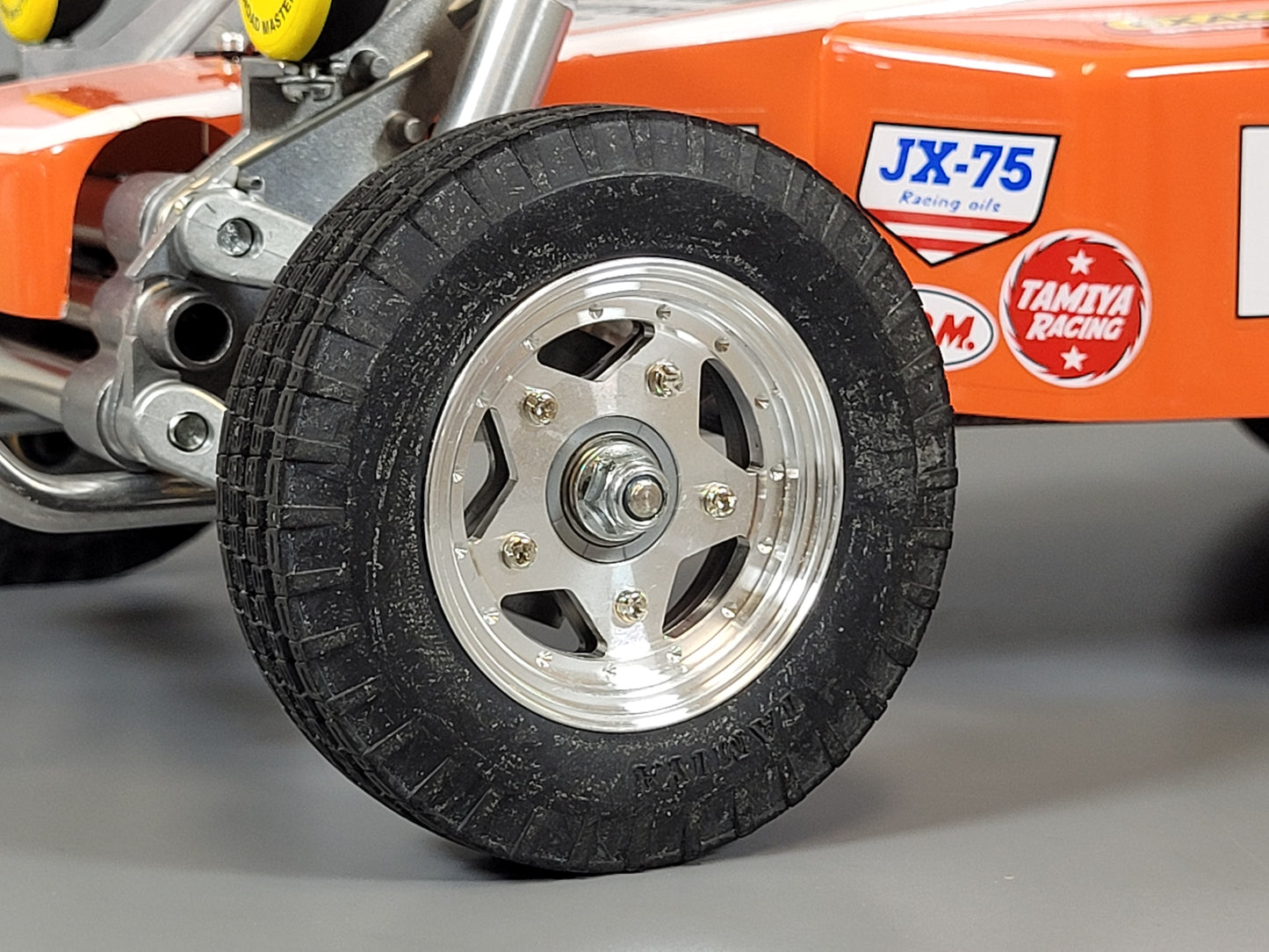 Front & Rear Aluminum Wheel Cover Plate for Tamiya 1/10 "Buggy Champ Fast Attack Vehicle" Model Only