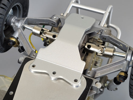 Aluminum Rear Lower Gear Box Skid Chassis Cover Plate for Tamiya 1/10 Sand Scorcher Buggy Champ Super Champ SRB