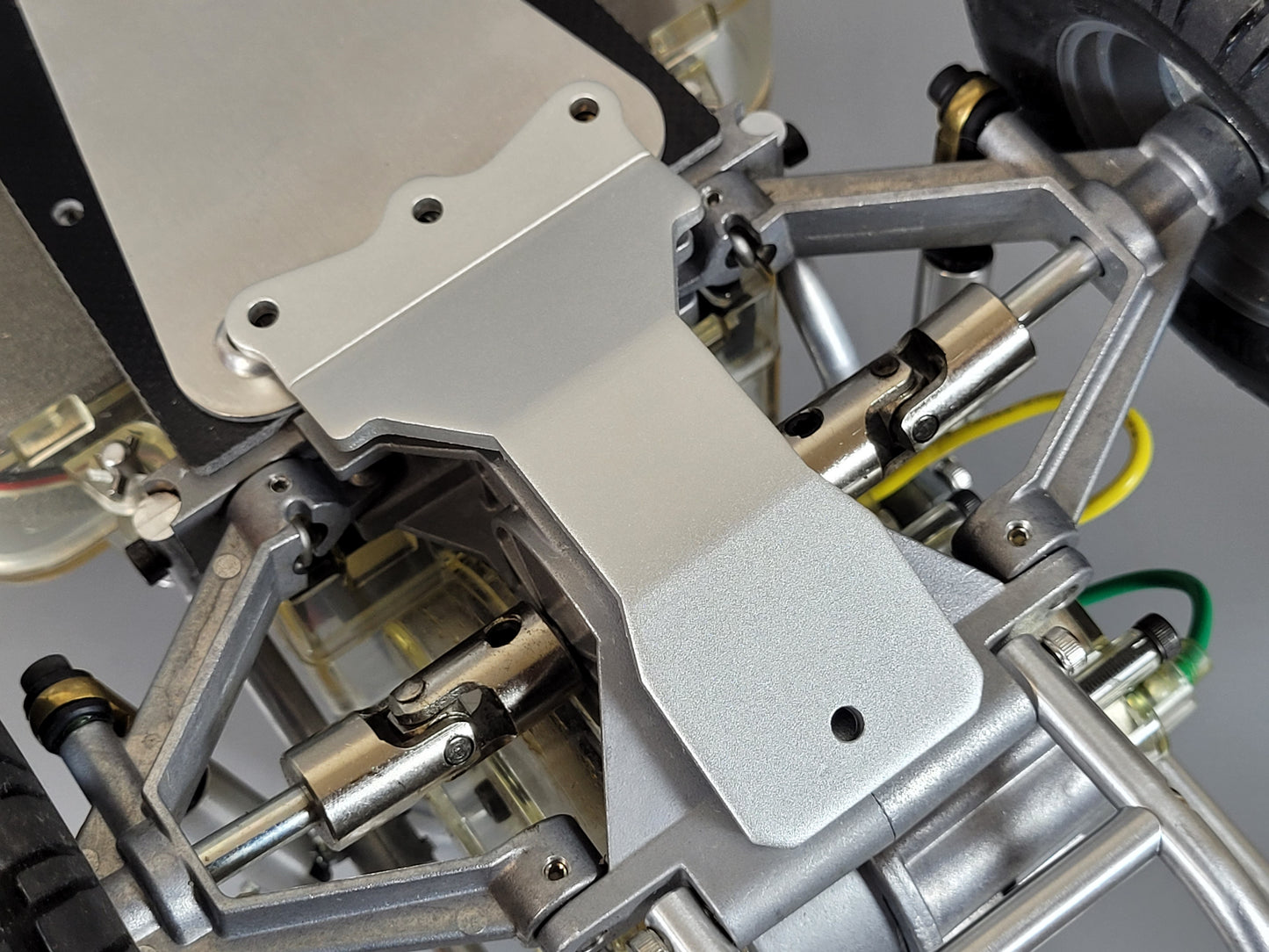 Aluminum Rear Lower Gear Box Skid Chassis Cover Plate for Tamiya 1/10 Sand Scorcher Buggy Champ Super Champ SRB
