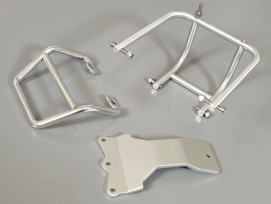 Aluminum Front & Rear Bumper Guard Bar + Skid Plate for Tamiya 1/10 Sand Scorcher Super Champ Buggy