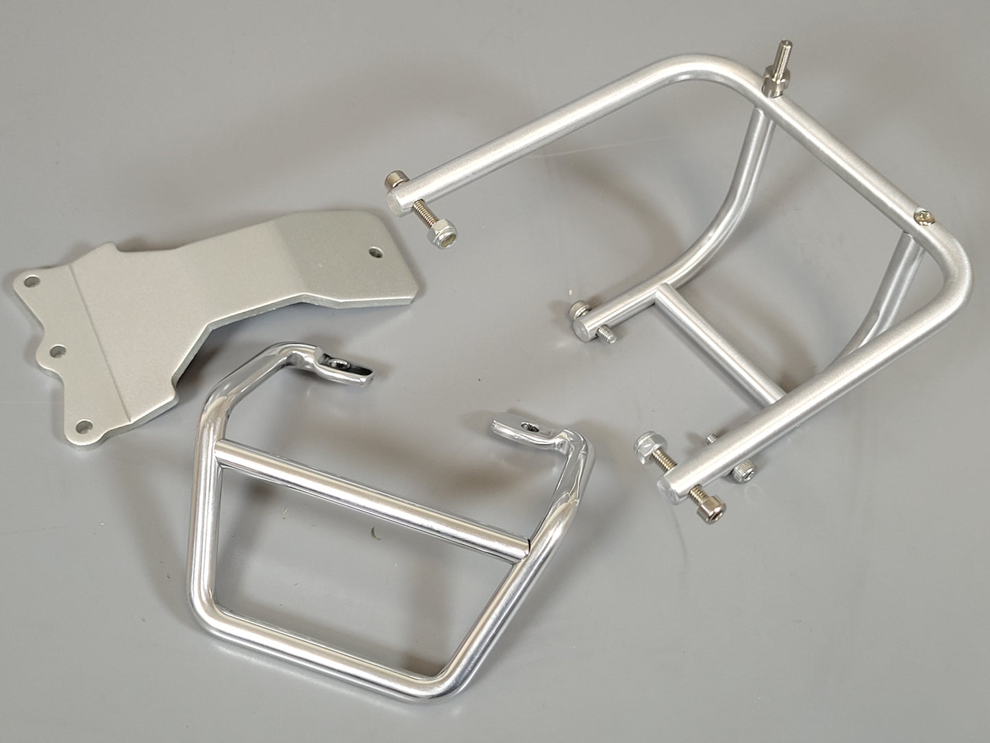 Aluminum Front & Rear Bumper Guard Bar + Skid Plate for Tamiya 1/10 Sand Scorcher Super Champ Buggy