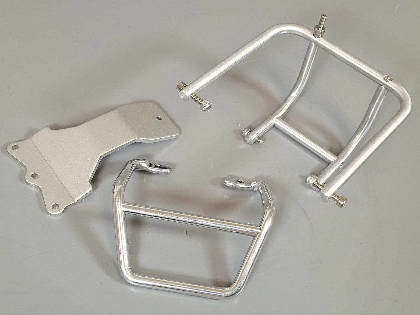 Aluminum Front & Rear Bumper Guard Bar + Skid Plate for Tamiya 1/10 Sand Scorcher Super Champ Buggy
