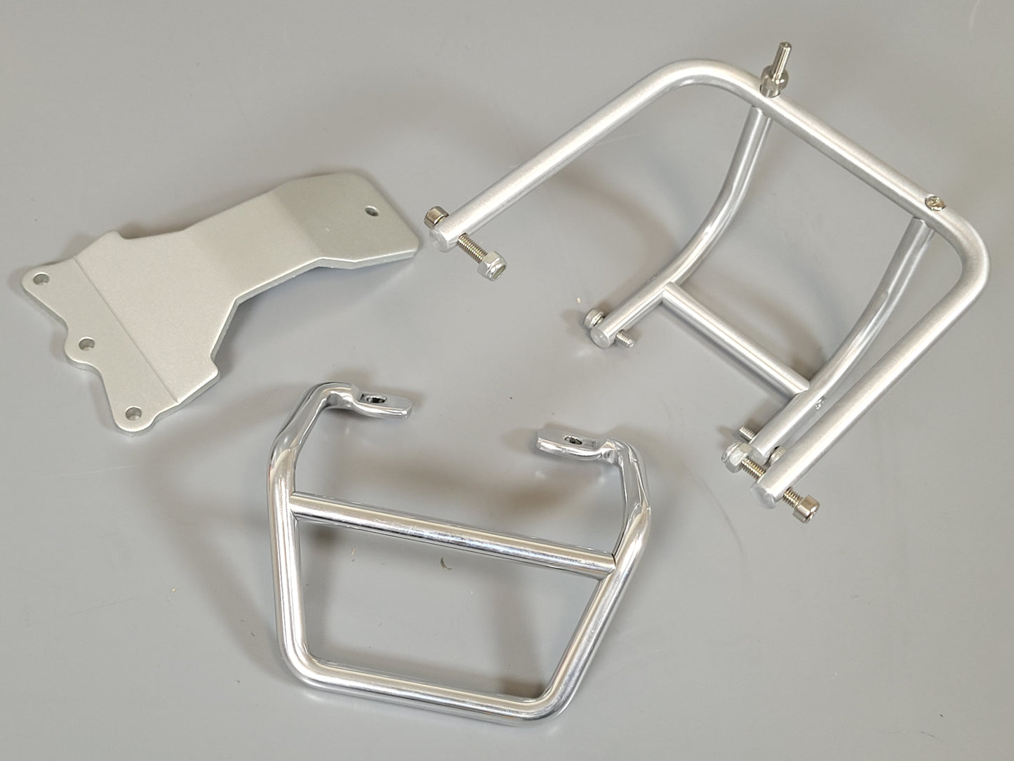 Aluminum Front & Rear Bumper Guard Bar + Skid Plate for Tamiya 1/10 Sand Scorcher Super Champ Buggy