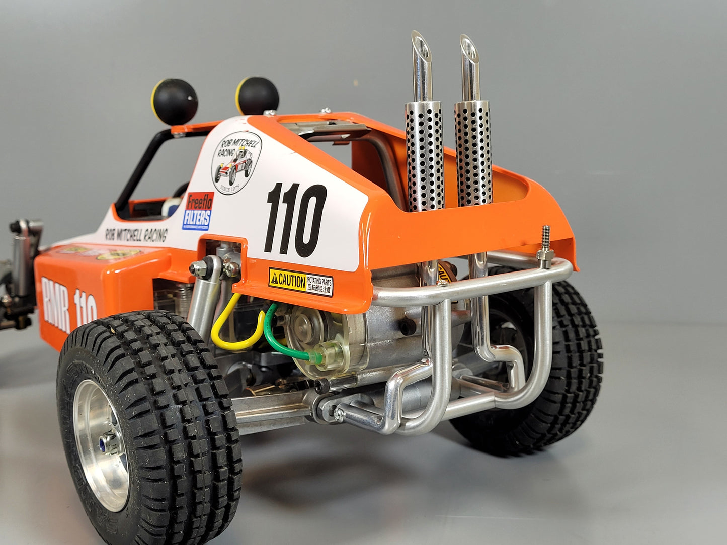 Pair Vertical Rear Angle Cut Exhaust Pipe for Tamiya 1/10 R/C Sand Scorcher Super Champ Buggy