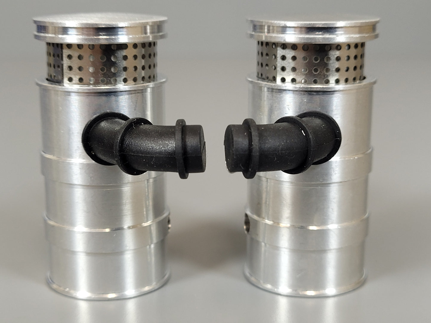 Aluminum Left & Right Side Air Cleaner Intake with Rubber Hose for Tamiya R/C 1/14 King Hauler Grand Hauler Semi