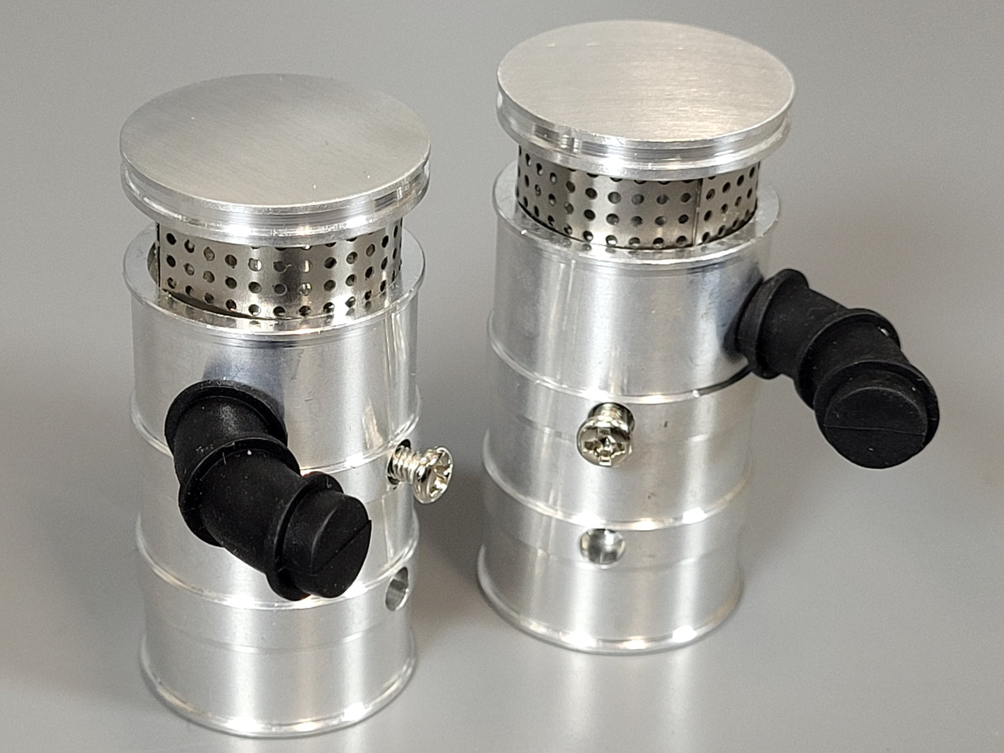 Aluminum Left & Right Side Air Cleaner Intake with Rubber Hose for Tamiya R/C 1/14 King Hauler Grand Hauler Semi