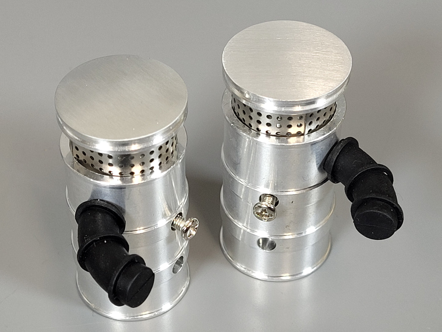Aluminum Left & Right Side Air Cleaner Intake with Rubber Hose for Tamiya R/C 1/14 King Hauler Grand Hauler Semi