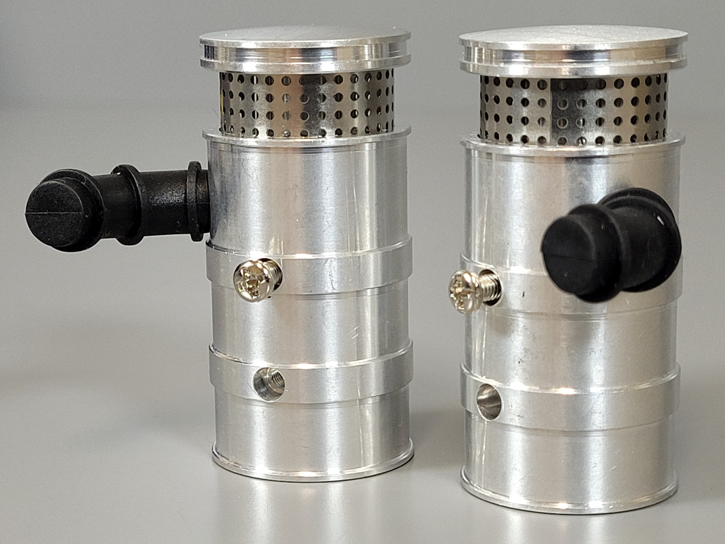 Aluminum Left & Right Side Air Cleaner Intake with Rubber Hose for Tamiya R/C 1/14 King Hauler Grand Hauler Semi