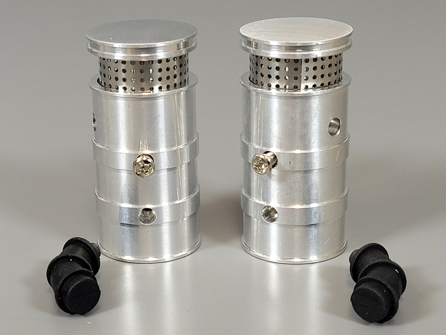 Aluminum Left & Right Side Air Cleaner Intake with Rubber Hose for Tamiya R/C 1/14 King Hauler Grand Hauler Semi