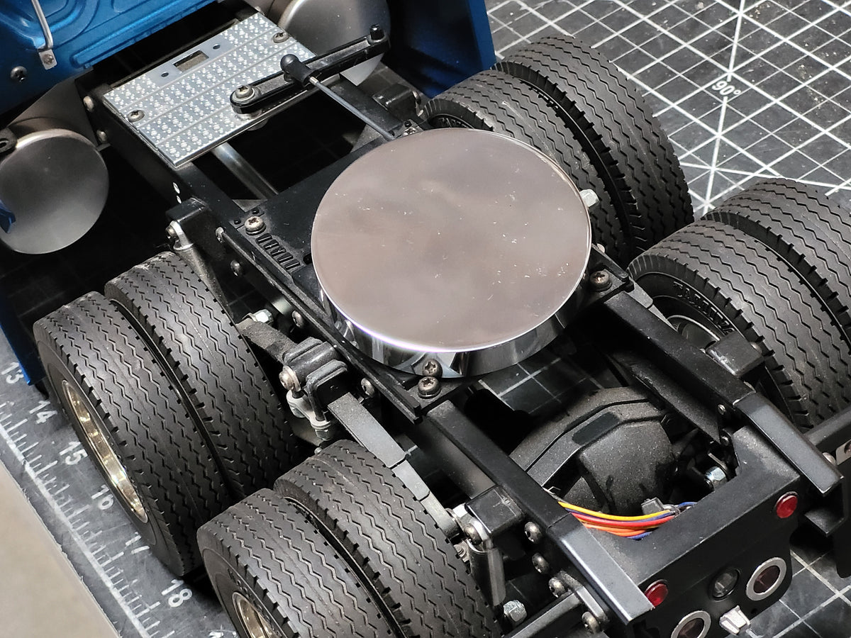 5th Aluminum Wheel Coupling Round Cover Tamiya RC 1/14 King Knight Grand Hauler Globeliner Scania Cascadia Volvo