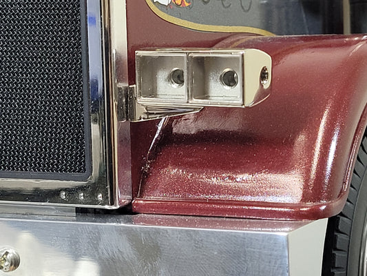 Chrome Alloy Peterbilt Style Square Headlight Light Bracket for Tamiya R/C 1/14 King Grand Hauler Semi Truck