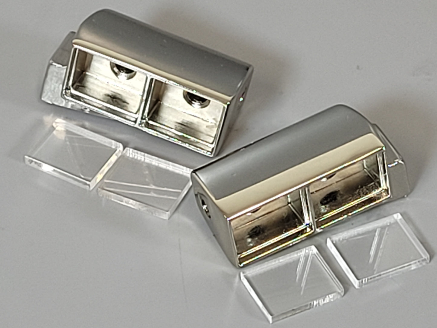 Chrome Alloy Peterbilt Style Square Headlight Light Bracket for Tamiya R/C 1/14 King Grand Hauler Semi Truck
