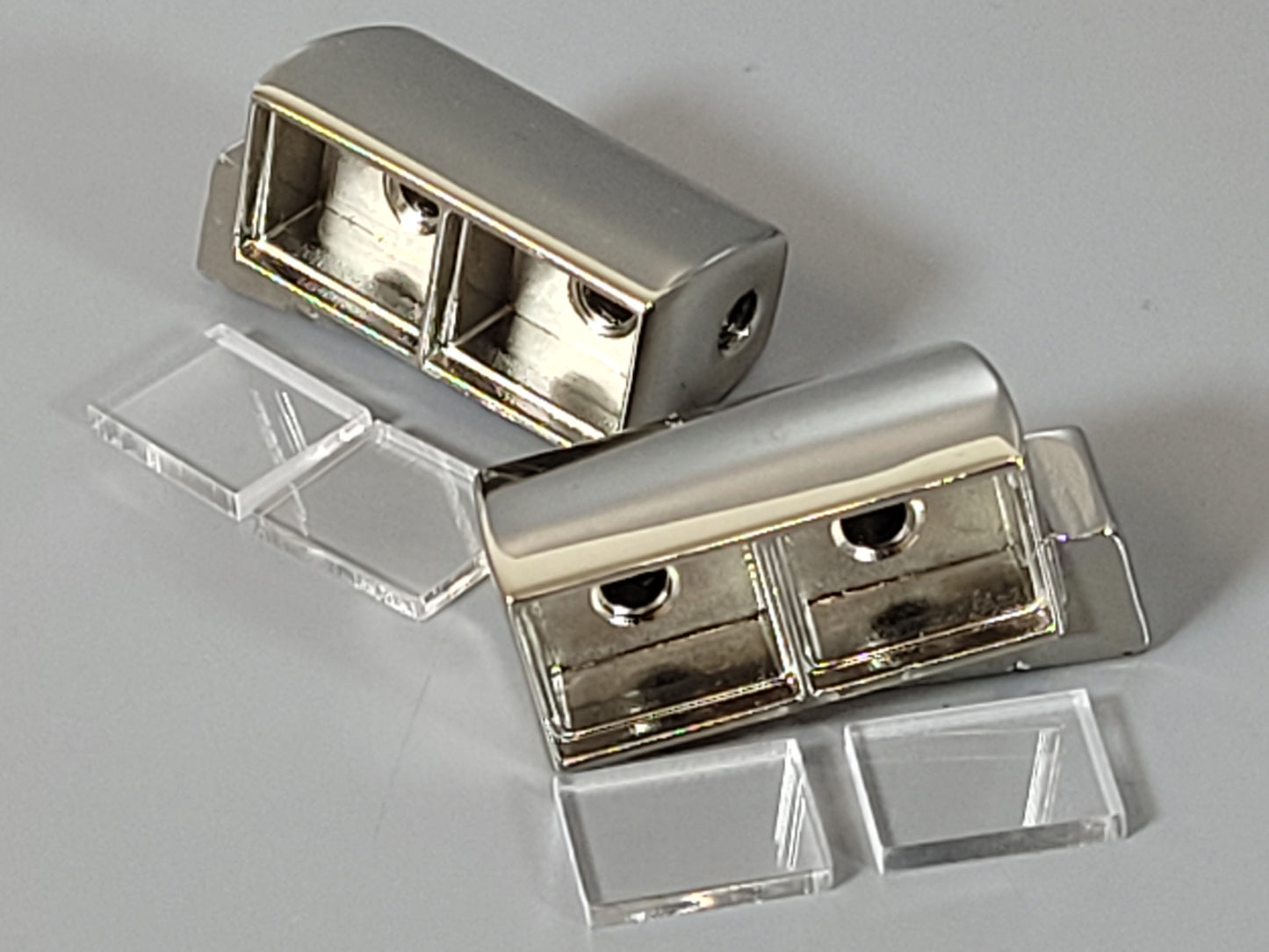 Chrome Alloy Peterbilt Style Square Headlight Light Bracket for Tamiya R/C 1/14 King Grand Hauler Semi Truck