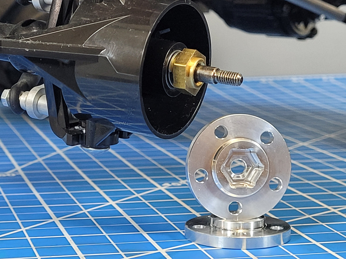 Pair Aluminum -2mm Offset Wheel hub Adapter Tamiya 1/10 Clodbuster Bullhead