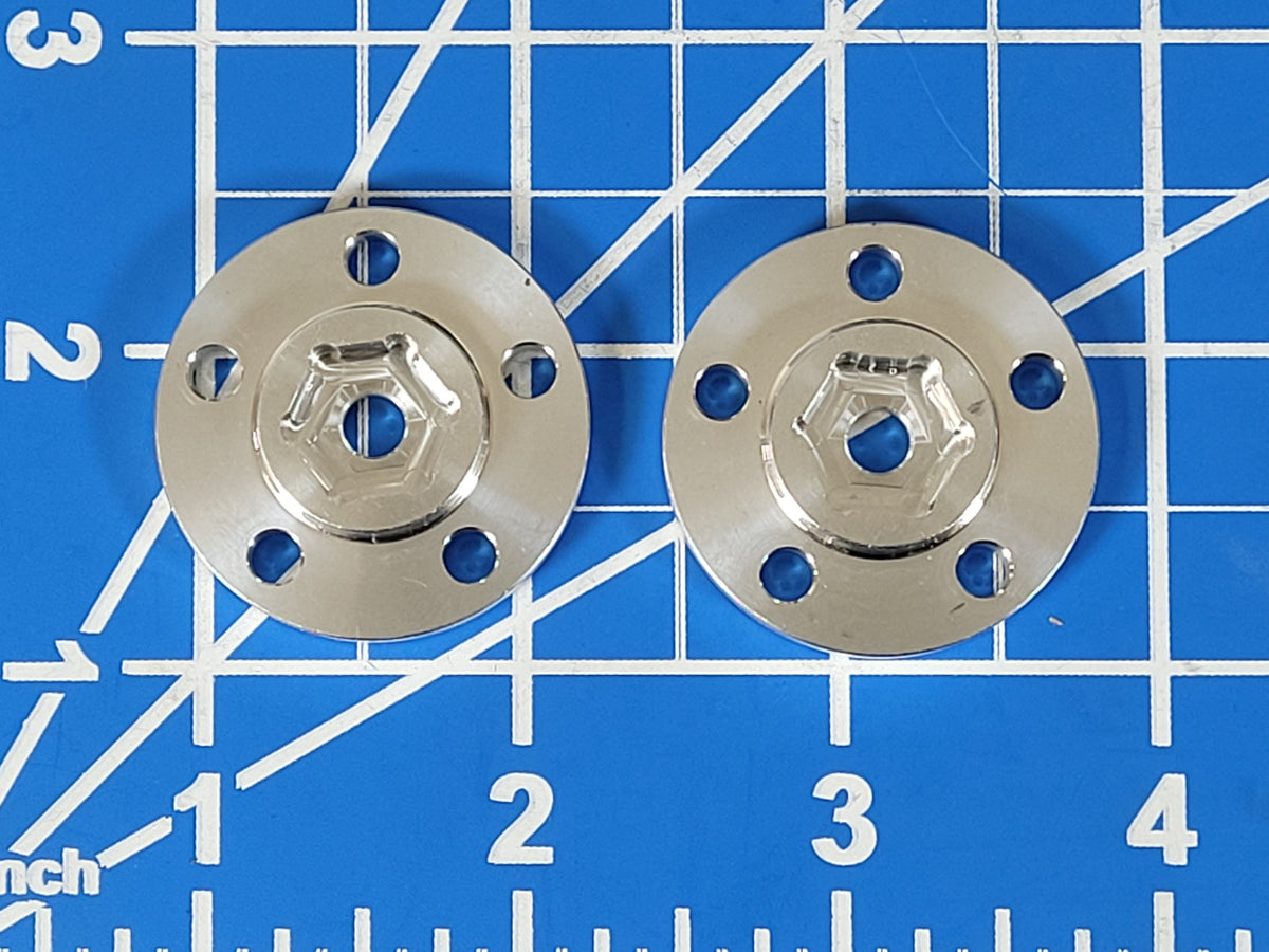 Pair Aluminum -2mm Offset Wheel hub Adapter Tamiya 1/10 Clodbuster Bullhead
