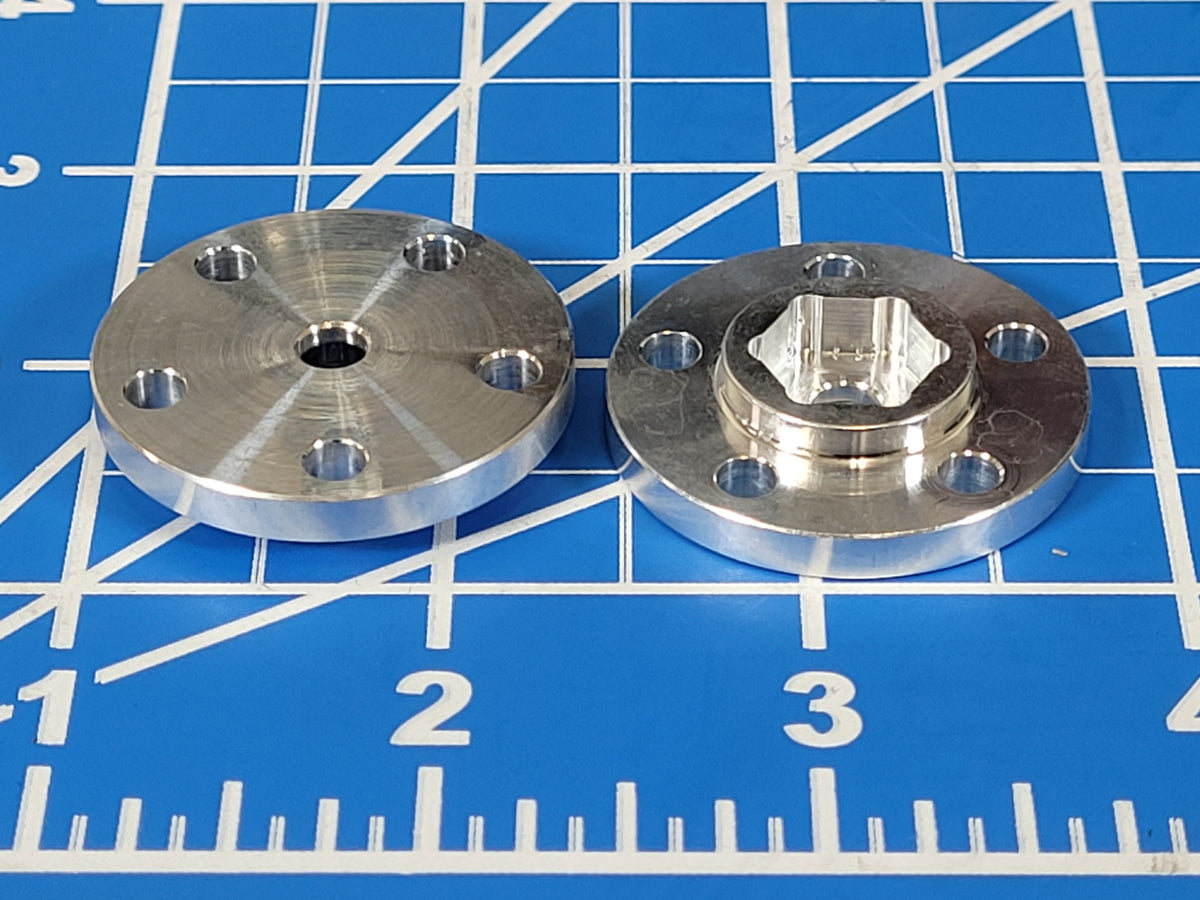 Pair Aluminum -2mm Offset Wheel hub Adapter Tamiya 1/10 Clodbuster Bullhead