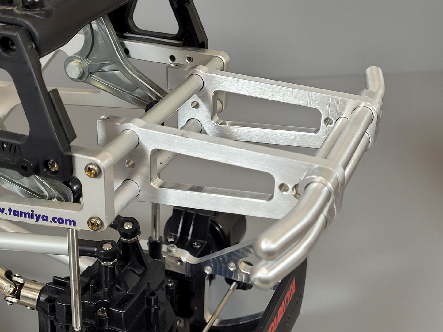 Aluminum Front + Rear Animal Bumper Protection Bar Guard for Tamiya R/C 1/10 TXT-1 TXT1 Truck