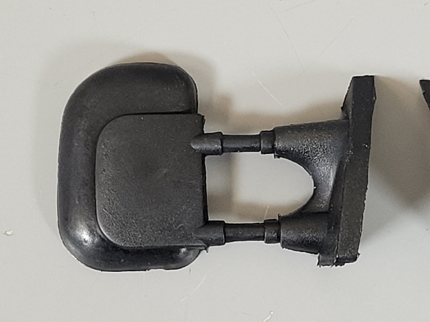 Pair Black Rubber Flexible L/R Side Window Mirror for Tamiya Toy R/C 1/10 Juggernaut 2 Ford F350 F-350 Truck