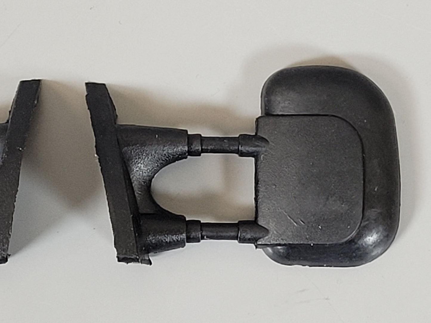 Pair Black Rubber Flexible L/R Side Window Mirror for Tamiya Toy R/C 1/10 Juggernaut 2 Ford F350 F-350 Truck
