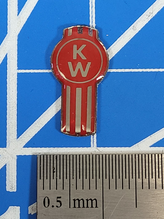 1.8cm Kenworth KW 3D Logo Emblem Sticker for Tamiya Toy R/C 1/14 King Grand Knight Hauler Globeliner Semi Tractor Truck