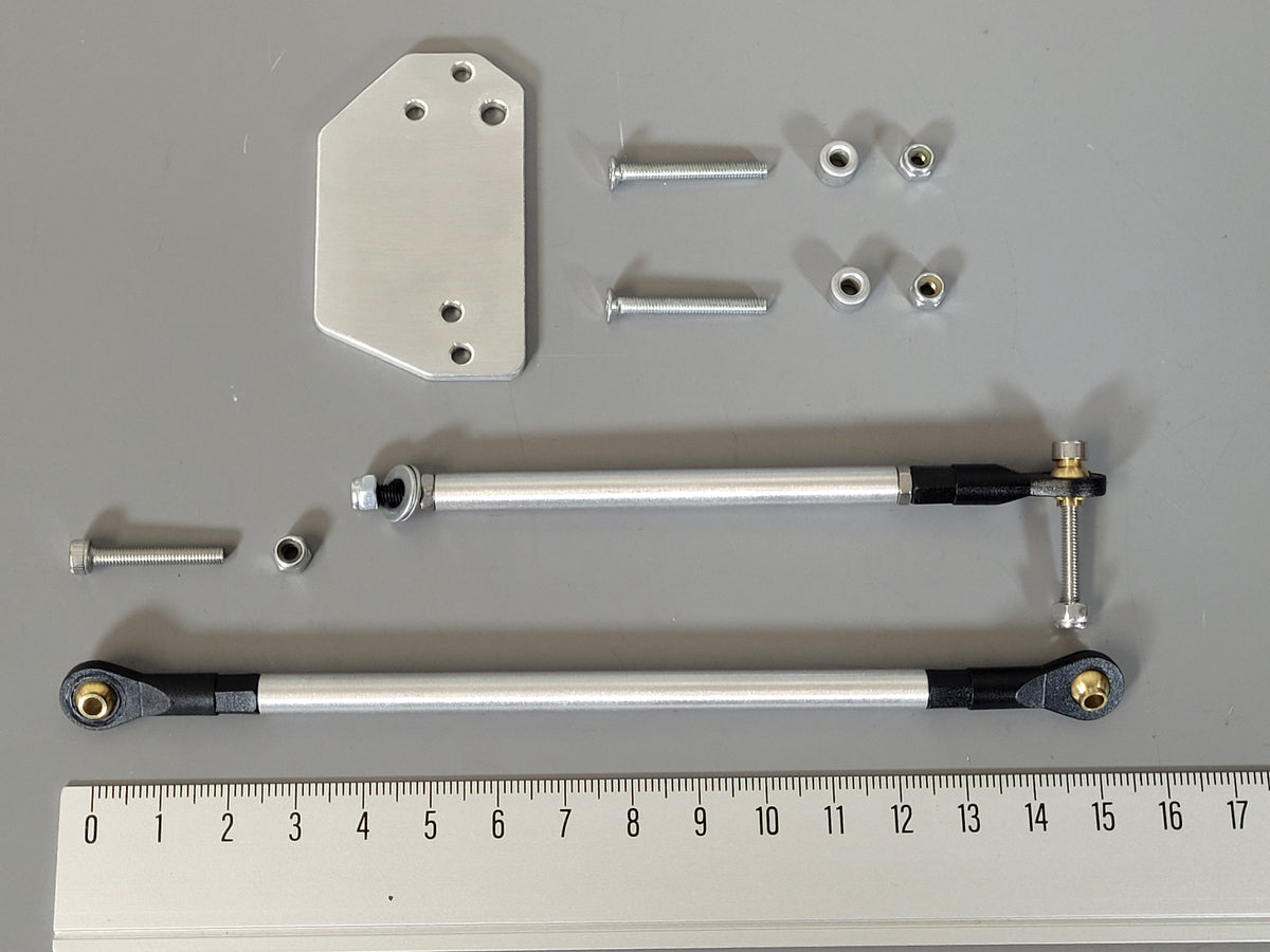 Aluminum Steering Lock-out Mounting Linkage Kit Tamiya 1/10 Bullhead Clodbuster