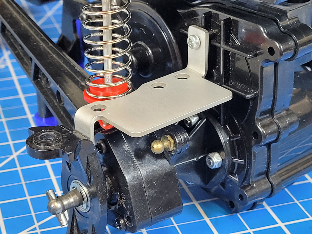 Pair Aluminum Axle Stay Mounting Bracket Plate Tamiya 1/10 R/C Bullhead Clodbuster