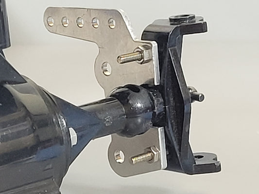 Pair Aluminum Relocate Axle Control Arm Link Shock Long Style Mount Bracket Tamiya 1/10 R/C Clodbuster Bullhead