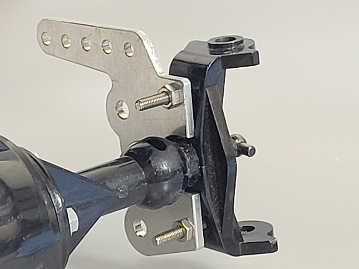 Pair Aluminum Relocate Axle Control Arm Link Shock Long Style Mount Bracket Tamiya 1/10 R/C Clodbuster Bullhead