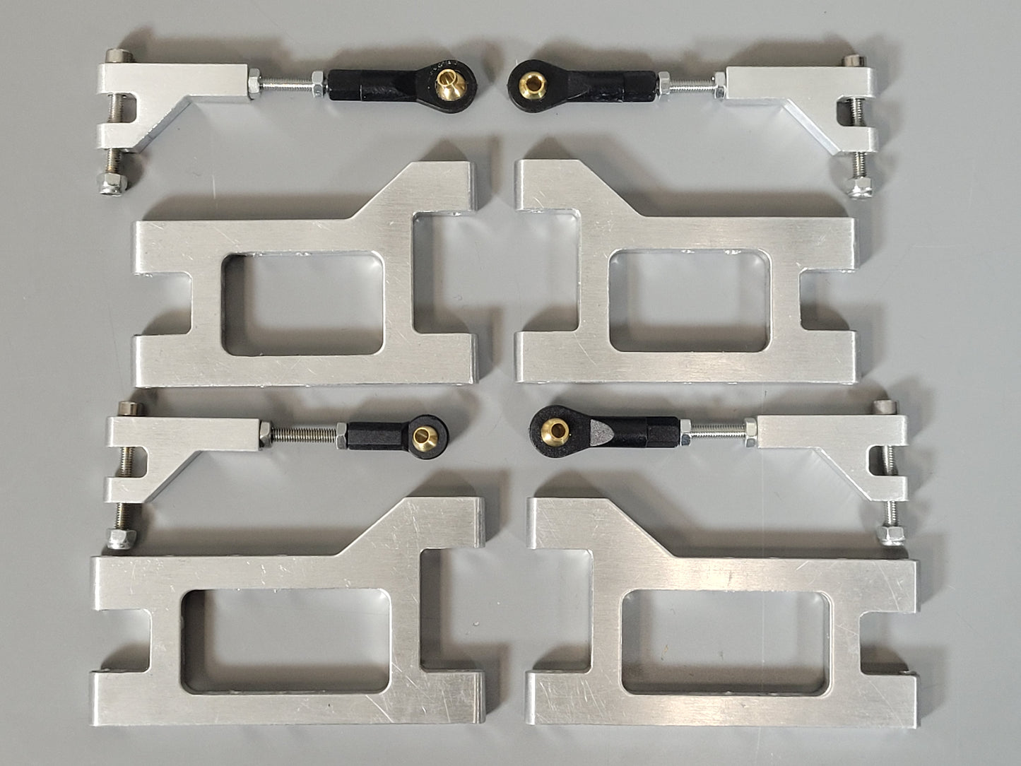 Aluminum Upper & Lower Control Arm Set for Tamiya 1/10 WT-01 Wild Dagger Blackfoot III Devil