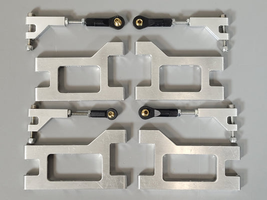 Aluminum Upper & Lower Control Arm Set for Tamiya 1/10 WT-01 Wild Dagger Blackfoot III Devil