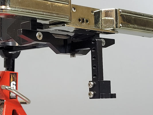 Rear Adjustable Metal Tow Hitch Mount Bracket Kit for Tamiya 1/10 R/C Toyota Hilux High Lift Truck