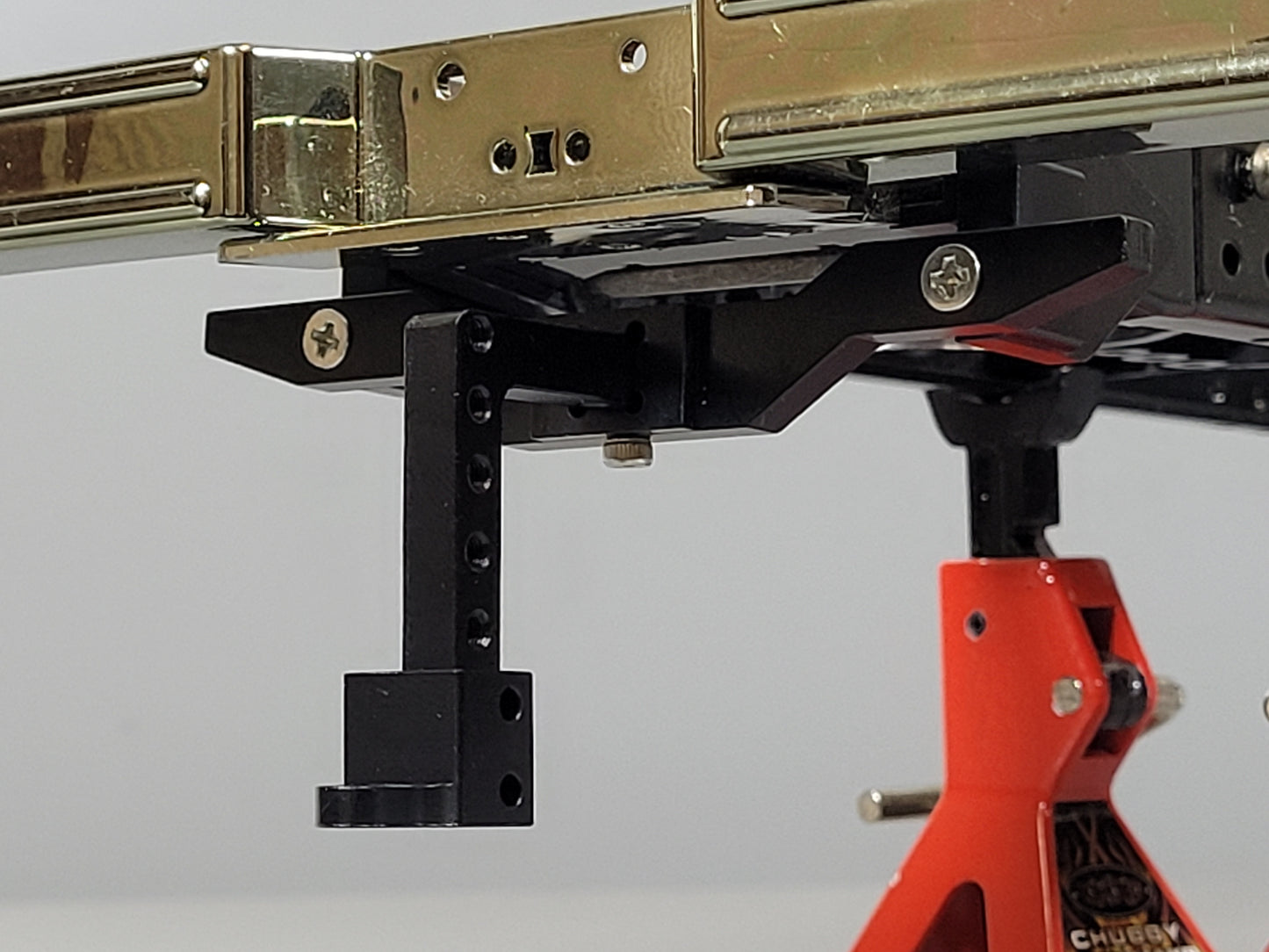 Rear Adjustable Metal Tow Hitch Mount Bracket Kit for Tamiya 1/10 R/C Toyota Hilux High Lift Truck