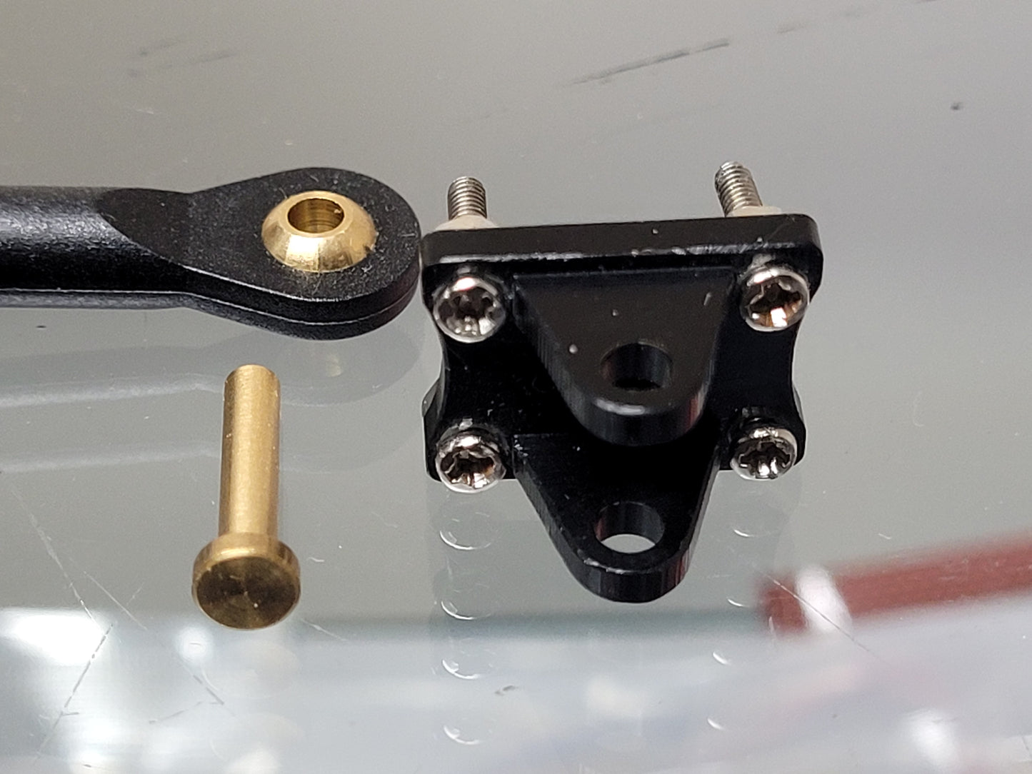 Aluminum 2 Axles Dolly Pin Mount 5th Wheel Coupler 1/14 R/C Semi Tractor Pull Trailer for Tamiya King Hauler Grand Hauler Knight Hauler Globeliner Scania Actros Semi