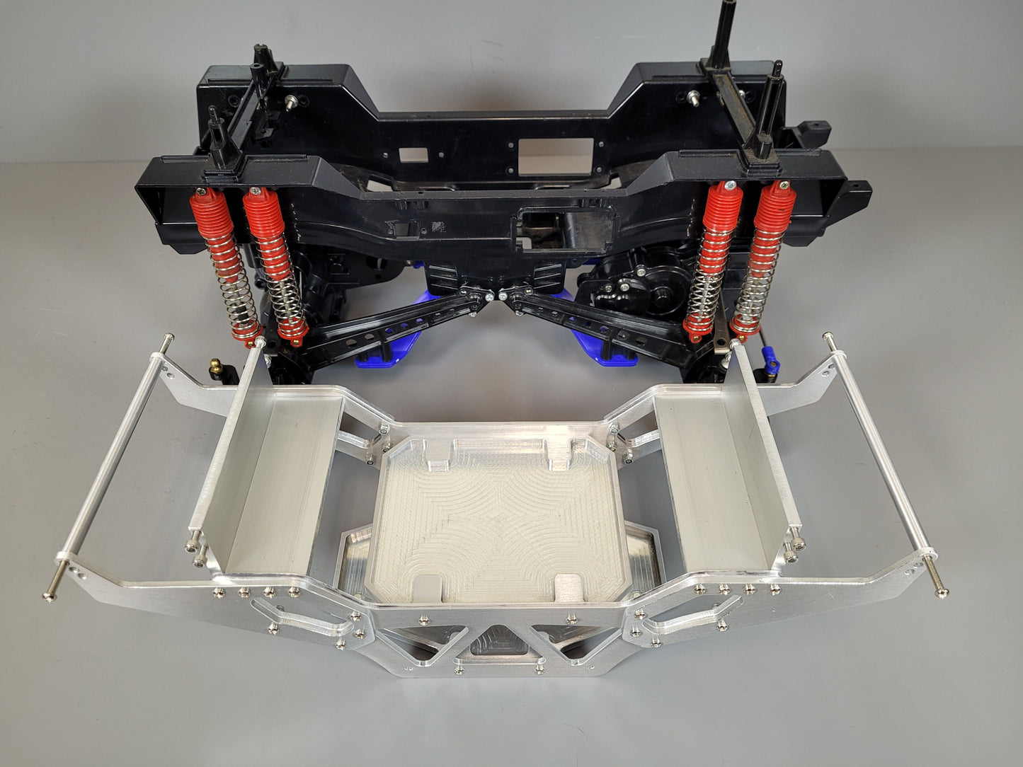 Custom Aluminum Chassis Frame Base Style for Tamiya R/C 1/10 Super Clodbuster Bullhead Crawler