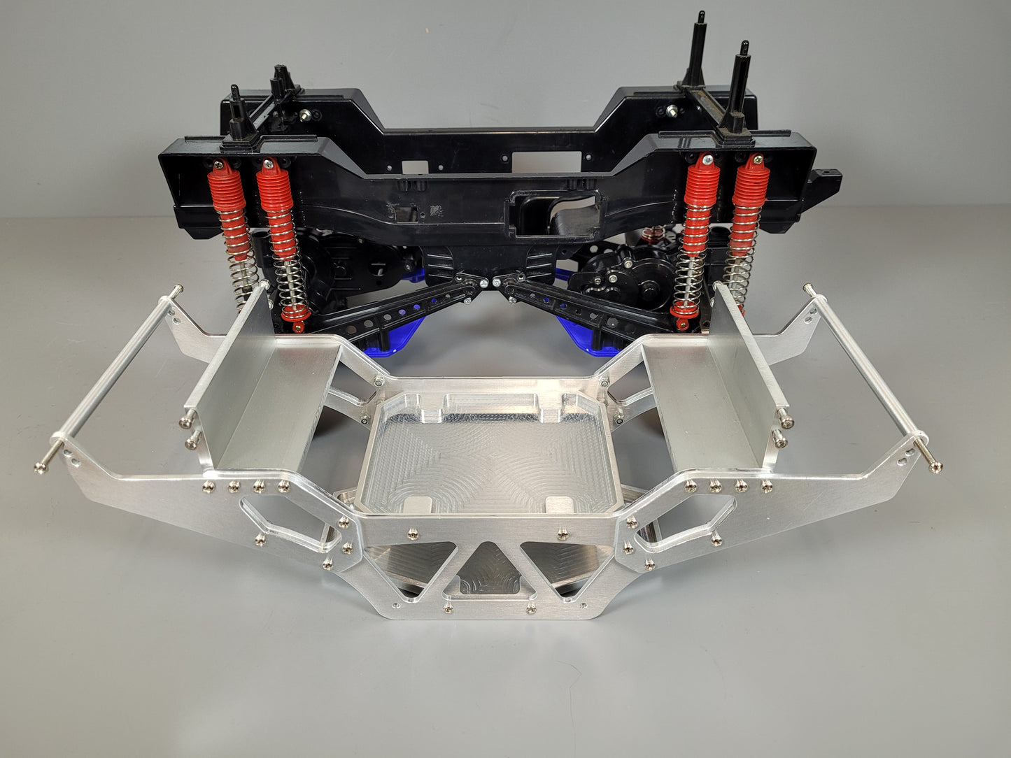 Custom Aluminum Chassis Frame Base Style for Tamiya R/C 1/10 Super Clodbuster Bullhead Crawler