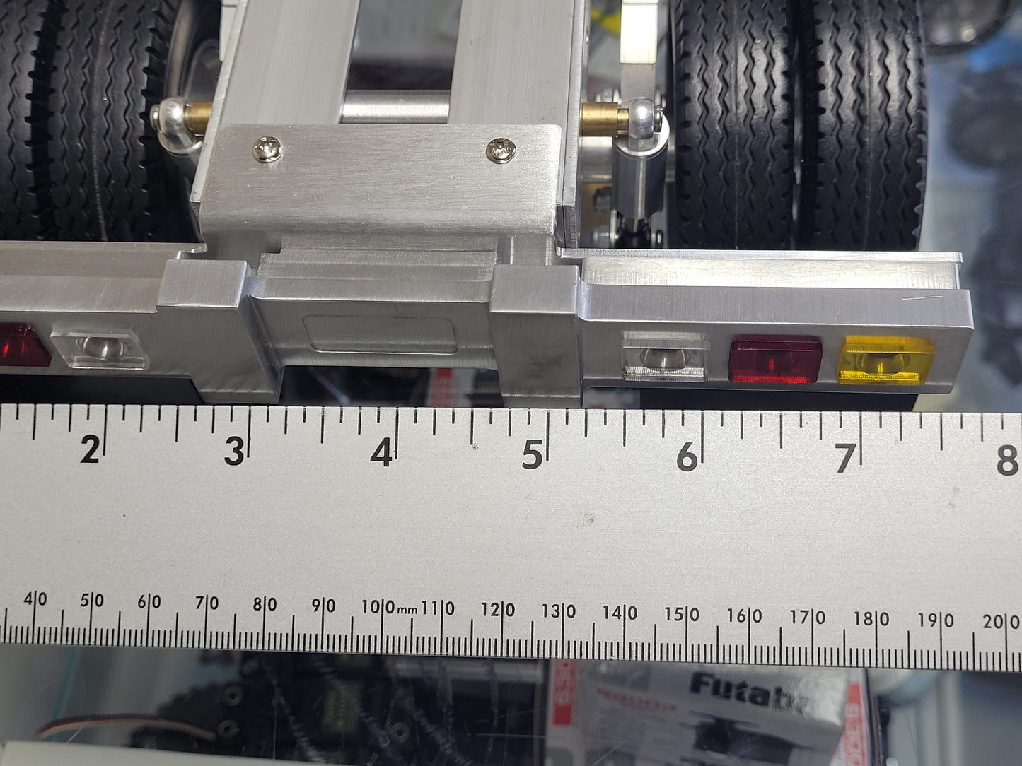 Aluminum Toy R/C 3-Axle Dolly Carrier Trailer Tractor 5th wheel Coupler for Tamiya 1/14 King Hauler Grand Hauler Knight Hauler Globeliner Scania Actros Volvo Semi Truck