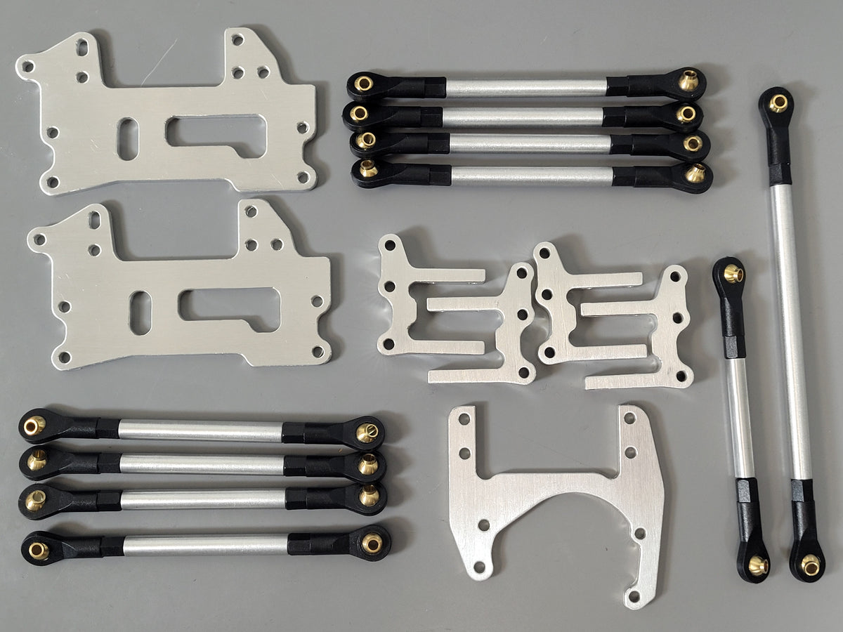 4-Link Suspension + Front Steering Mount Kit Lift Kit Tamiya 1/10 Toyota Tundra Toy Truck