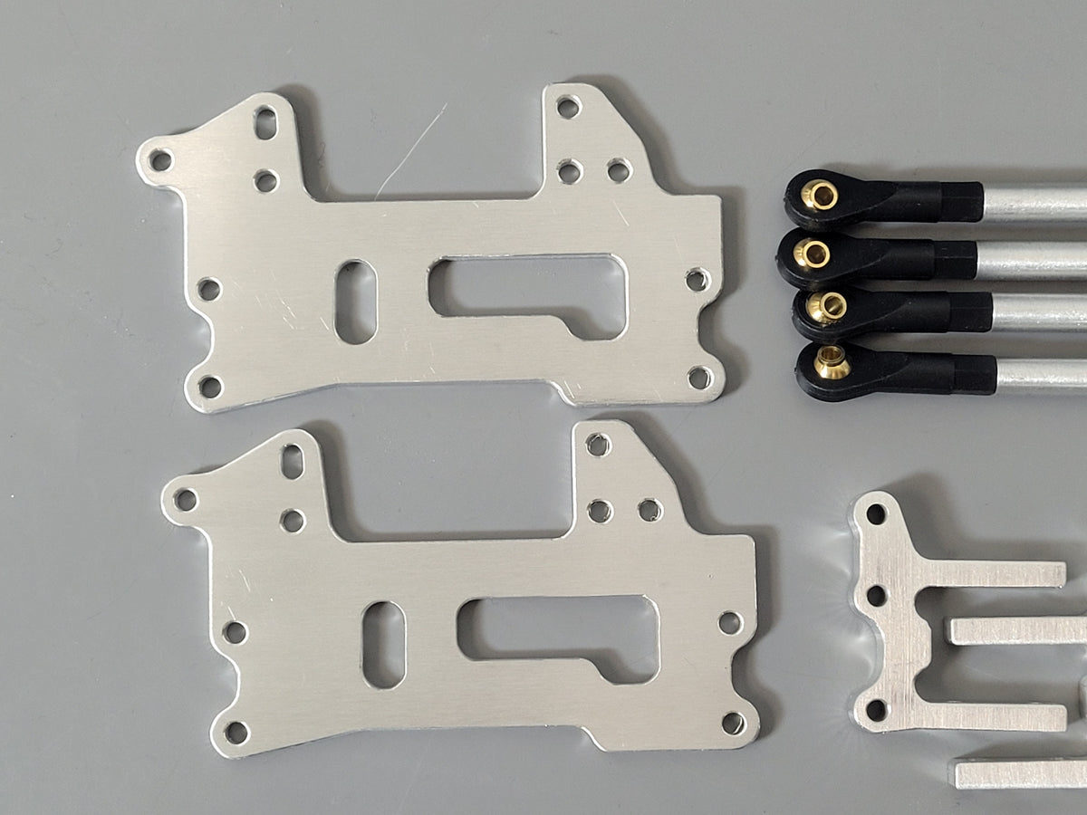 4-Link Suspension + Front Steering Mount Tamiya 1/10 R/C Toyota Hilux Ford F350 Lift Kit