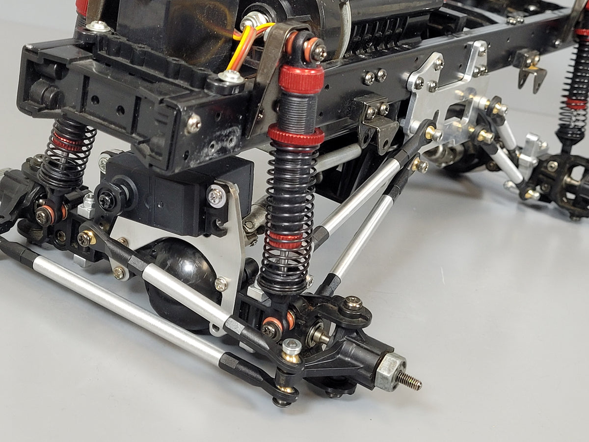 4-Link Suspension + Front Steering Mount Tamiya 1/10 R/C Toyota Hilux Ford F350 Lift Kit