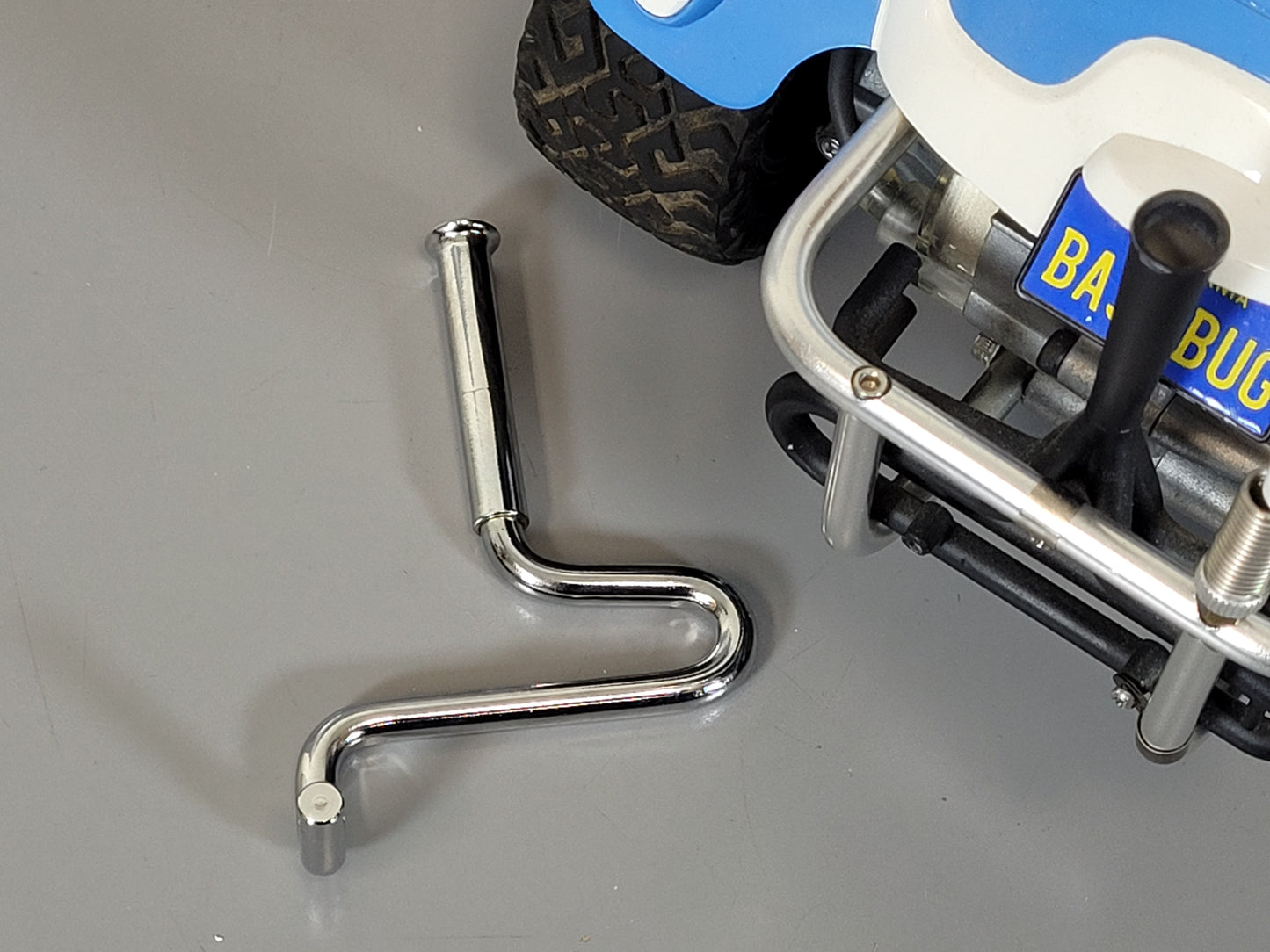 Aluminum Rear Single Exhaust Pipe Tip for Tamiya 1/10 R/C Sand Scorcher Super Champ Buggy