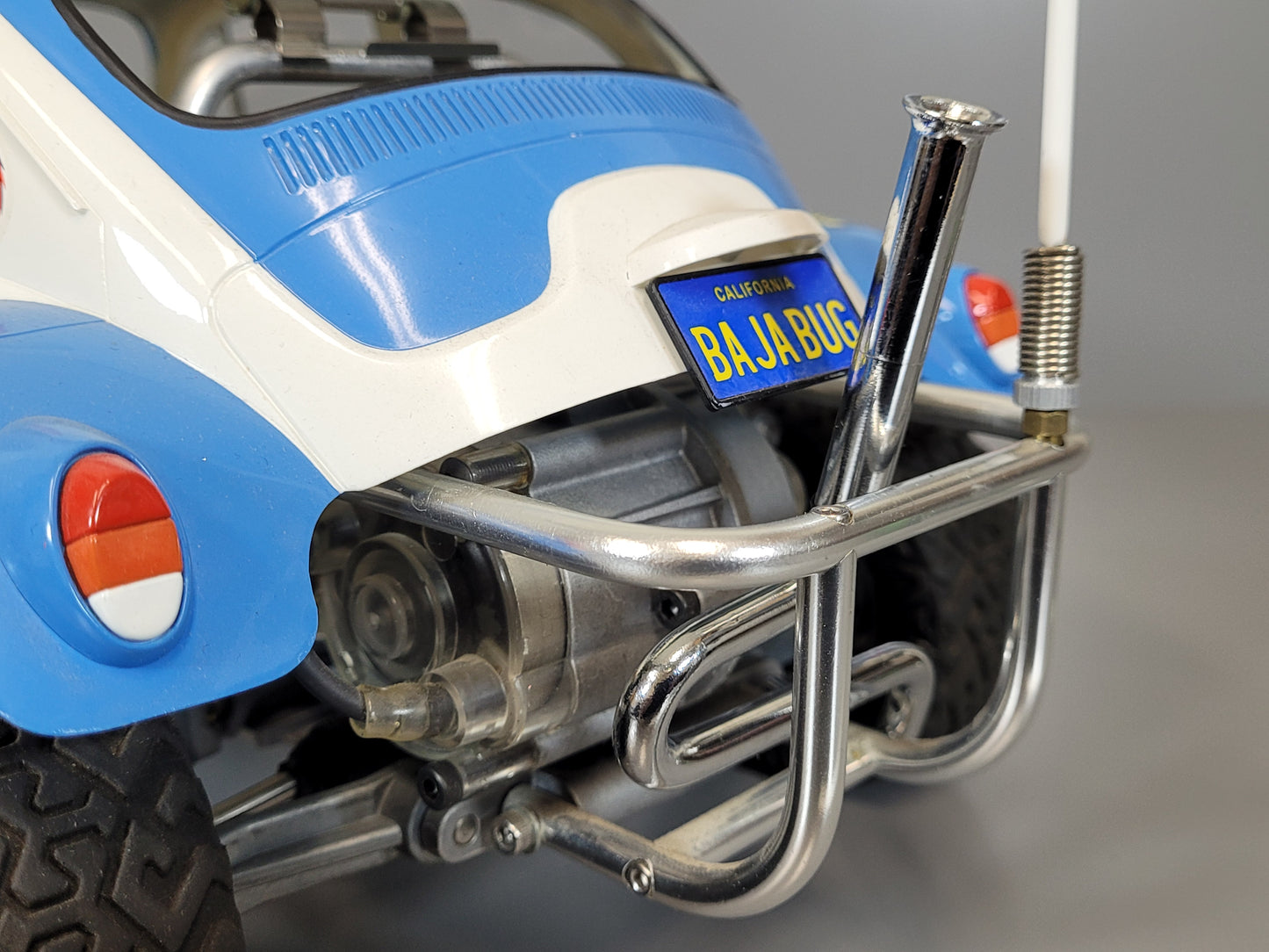 Aluminum Rear Single Exhaust Pipe Tip for Tamiya 1/10 R/C Sand Scorcher Super Champ Buggy